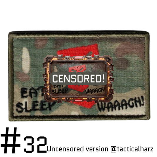 Greenskinz Velcro Patch – Eat Sleep WAAARG! Multicam TAC-HAMMER