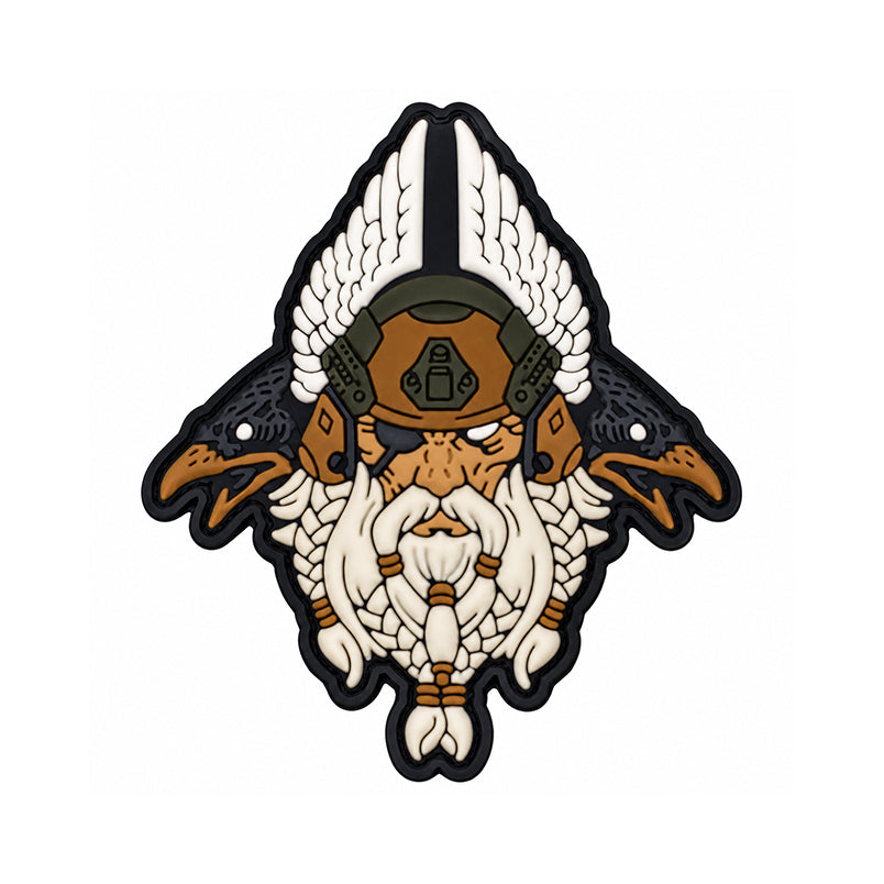 Odin Operator PVC Patch Wikinger Gott Raben Morale Klett Aufnäher
