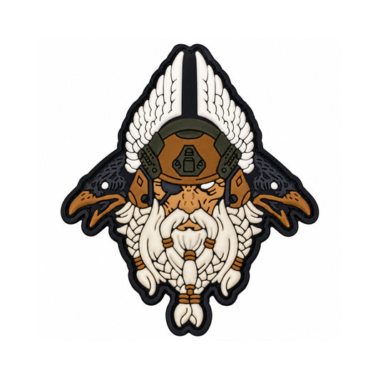 Odin Operator PVC Patch Wikinger Gott Raben Morale Klett Aufnäher