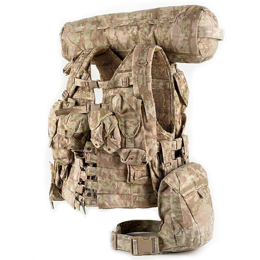 Original 6Ш117 Ratnik Load Bearing System (Technikom) – EMR Desert / Mountain Tarn, Komplettset dokumentiert (2020)