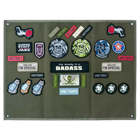 Patch wall board for Velcro patches Velcro patch wall board for hanging