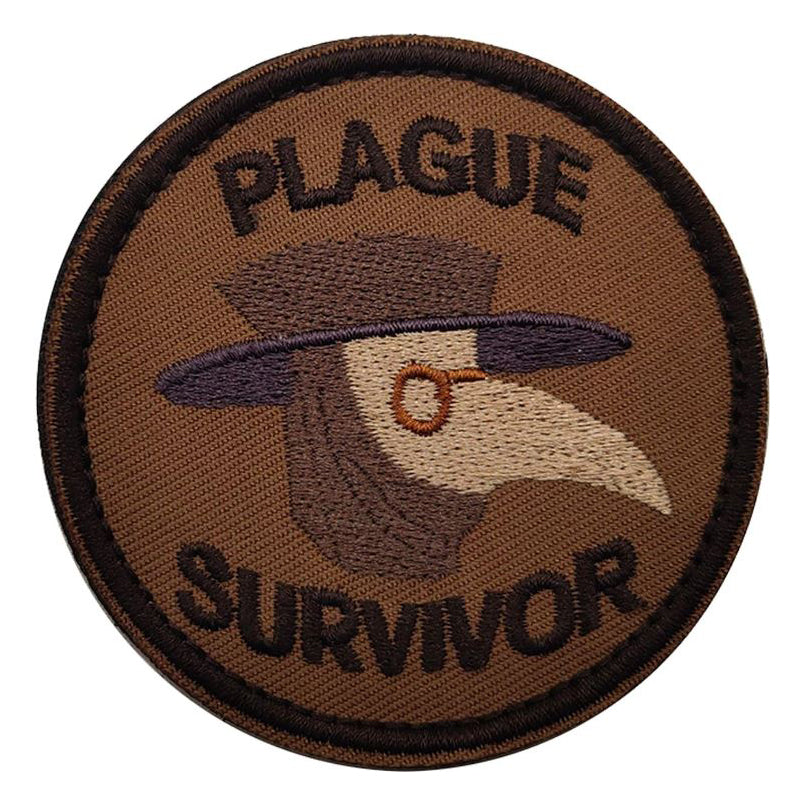 Plague Survivor Airsoft Patch Pest Schwarzer Tod Softair Klett Aufnäher