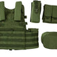 Airsoft Molle Plate Carrier "Slick" mit Taschen