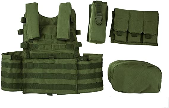 Airsoft Molle Plate Carrier "Slick" mit Taschen