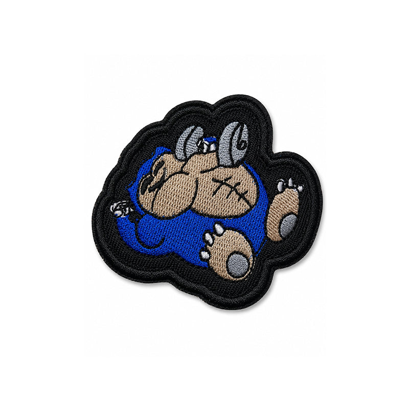 Pokemon Relaxo Fitness Patch Workout Bodybuilding Embroidery Nylon Klett Aufnäher