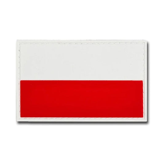 Polen Fahne Bushcraft PVC Patch Polnische Flagge Survival Klett Aufnäher