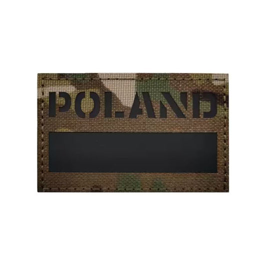 Polen IR Fahne Patch Polnische Flagge Infrarot Klett Aufnäher Multicam