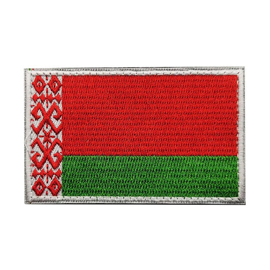 Republik Belarus Flagge Velcro Patch Weißrussland Fahne Klett Aufnäher