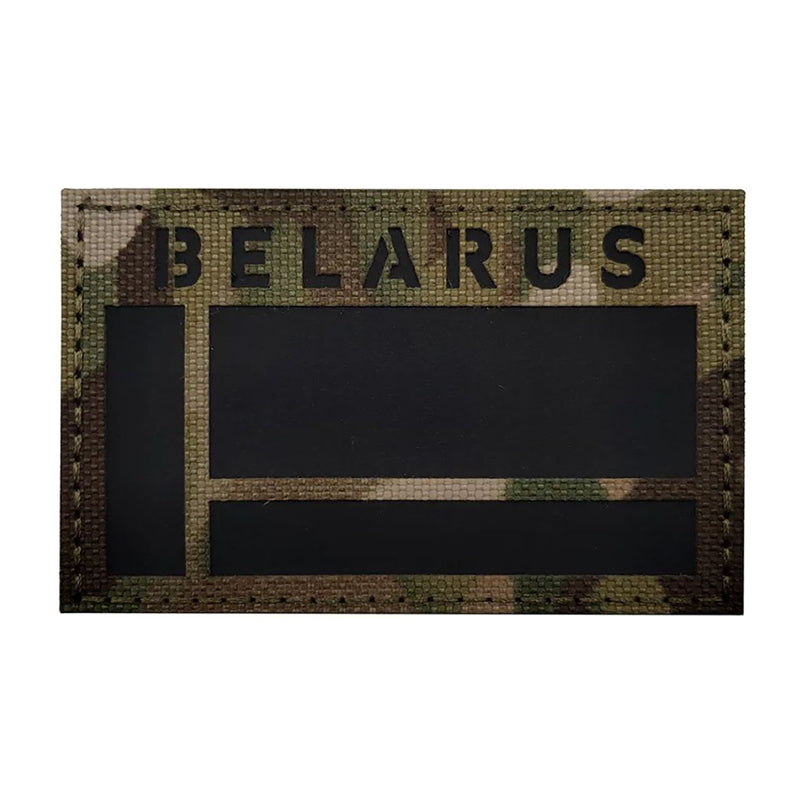 Republik Belarus IR Flagge Velcro Patch Weißrussland Fahne Multicam Klett Aufnäher