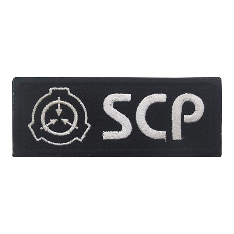 SCP Airsoft Patch Special Containment Procedures Foundation Logo Klett Aufnäher Schwarz