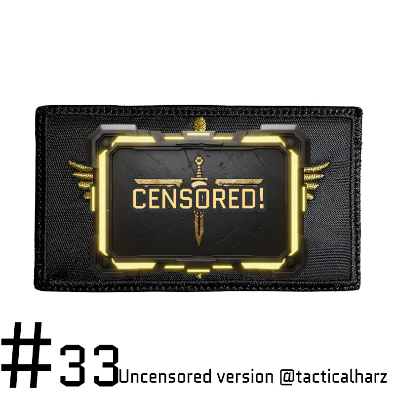 #33 Astartion Winged Skull Velcro Patch TAC-HAMMER