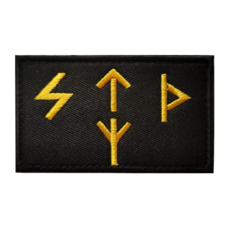 Std Rune Patch STD Slavic Rune Velcro Patch FSB Alpha Operator Schwarz Klett Aufnäher ...