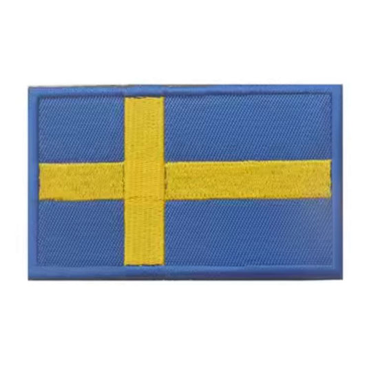 Sweden Flag Velcro Patch Swedish Flag Scandinavia Fabric Velcro Patch