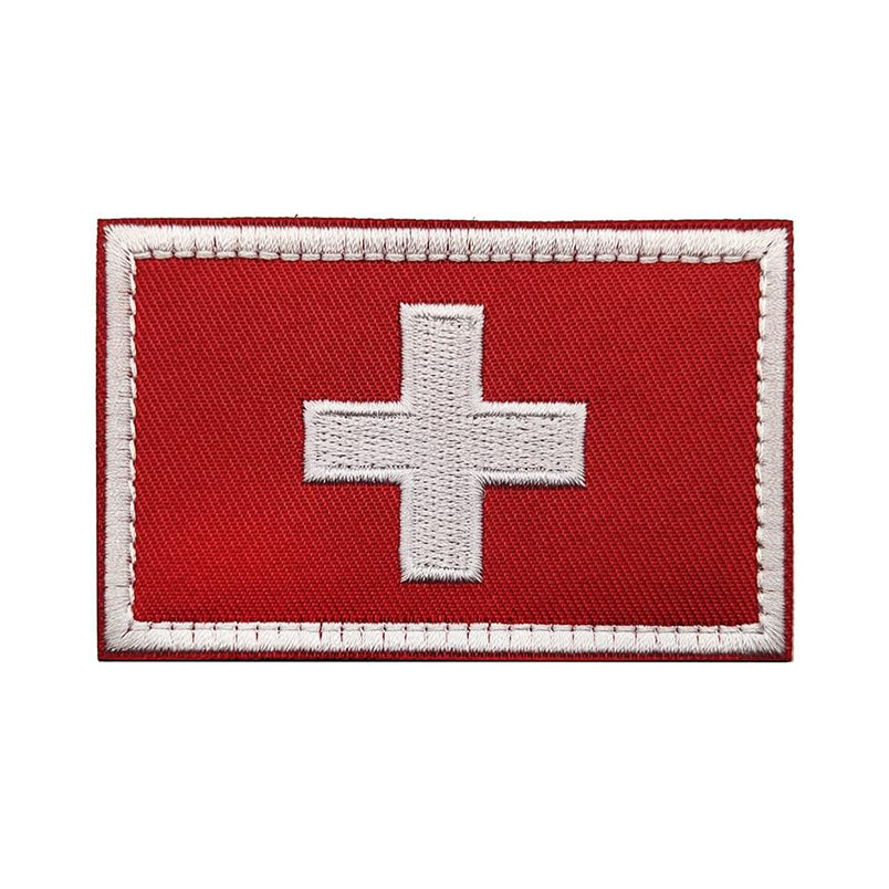 Switzerland Flag Airsoft Patch Swiss Flag Softair Velcro Patch