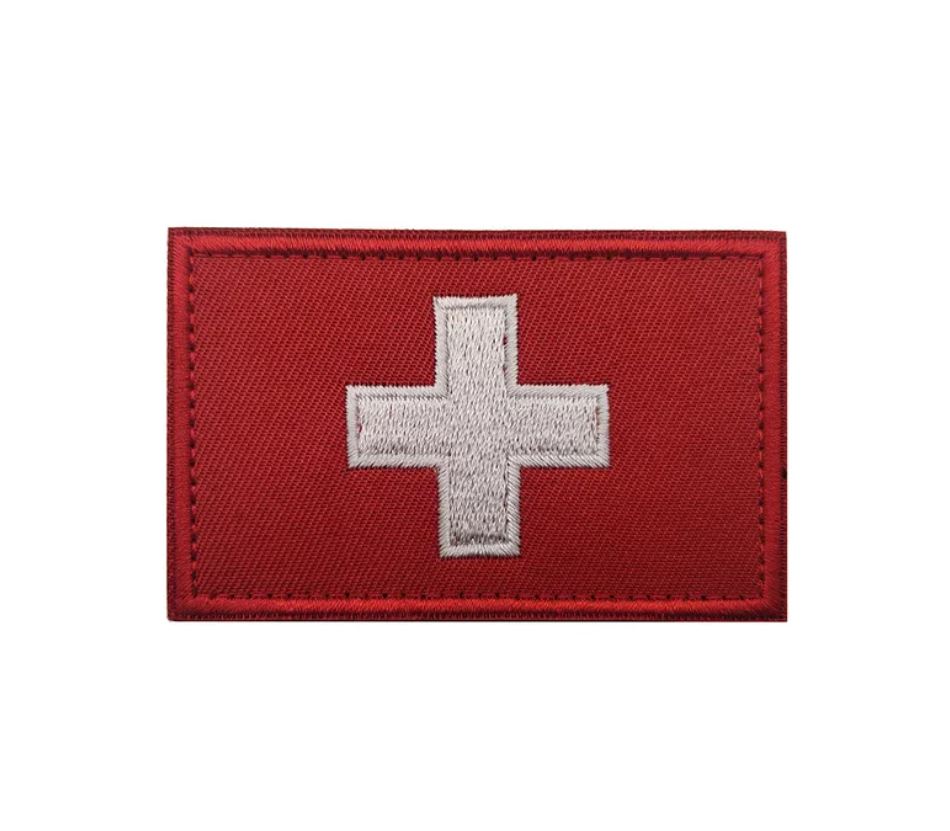 Schweiz Tactical Flagge Stoff Klett Patch Aufnäher Switzerland