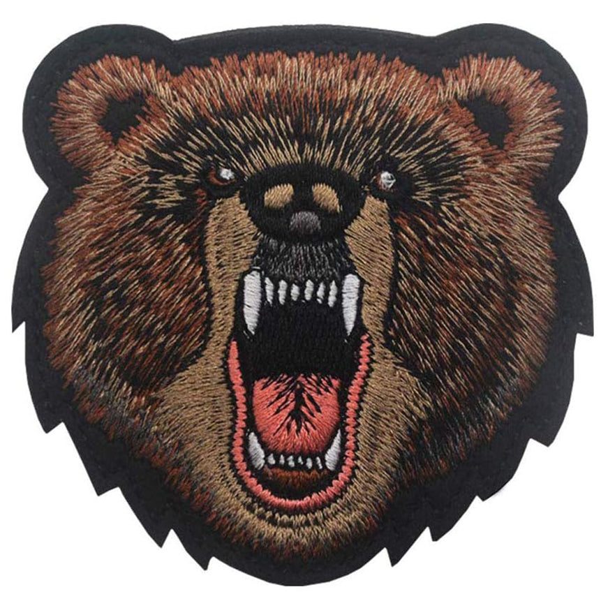 Siberian Brown Bear Airsoft Patch Bear Bear Head Softair Velcro Patch