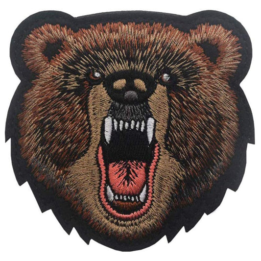 Sibirischer Braunbär Airsoft Patch Bär Bärenkopf Softair Klett Aufnäher