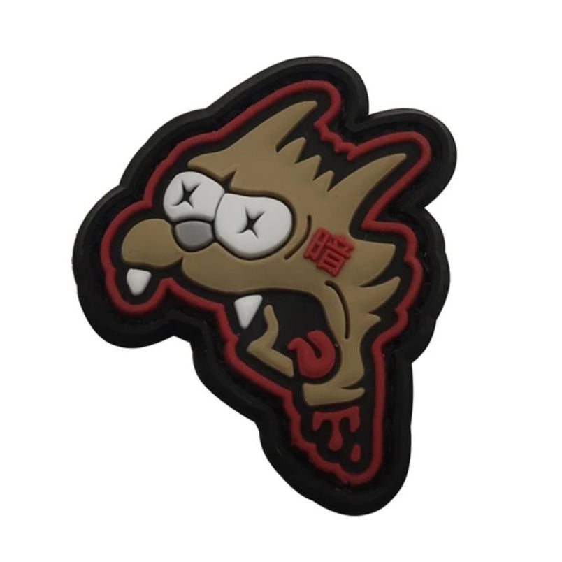 Simpsons Cartoon Katze PVC Velcro Patch Scratchy Zombie Halloween Klett Aufnäher Braun