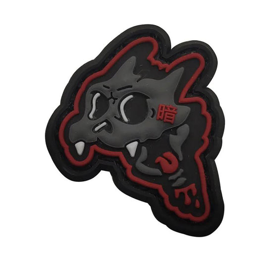 Simpsons Cartoon Cat PVC Velcro Patch Scratchy Zombie Halloween Velcro Patch Black