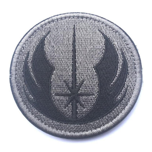 Star Wars Velcro Airsoft Patch Jedi-Orden Softair Klett Aufnäher Grau