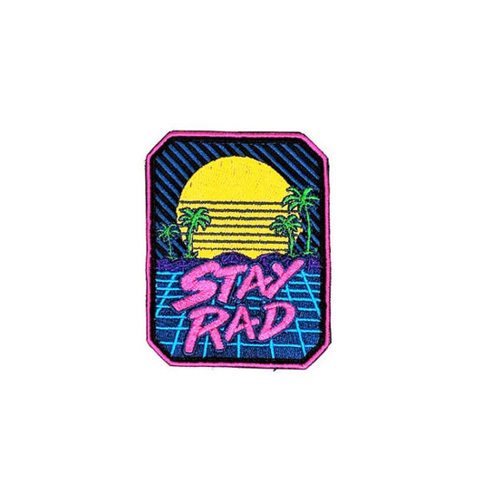 Stay Rad Airsoft Patch Retrowave Softair Klett Aufnäher