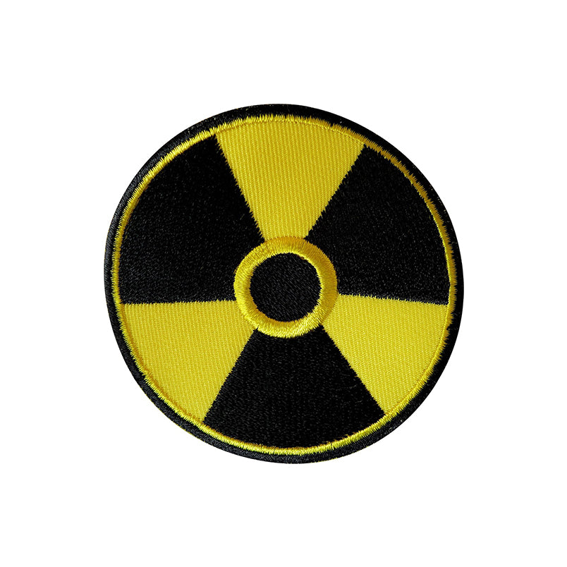Strahlenwarnzeichen Iron On Patch Radioaktiv Symbol Postapokalypse Nylon Aufbügler