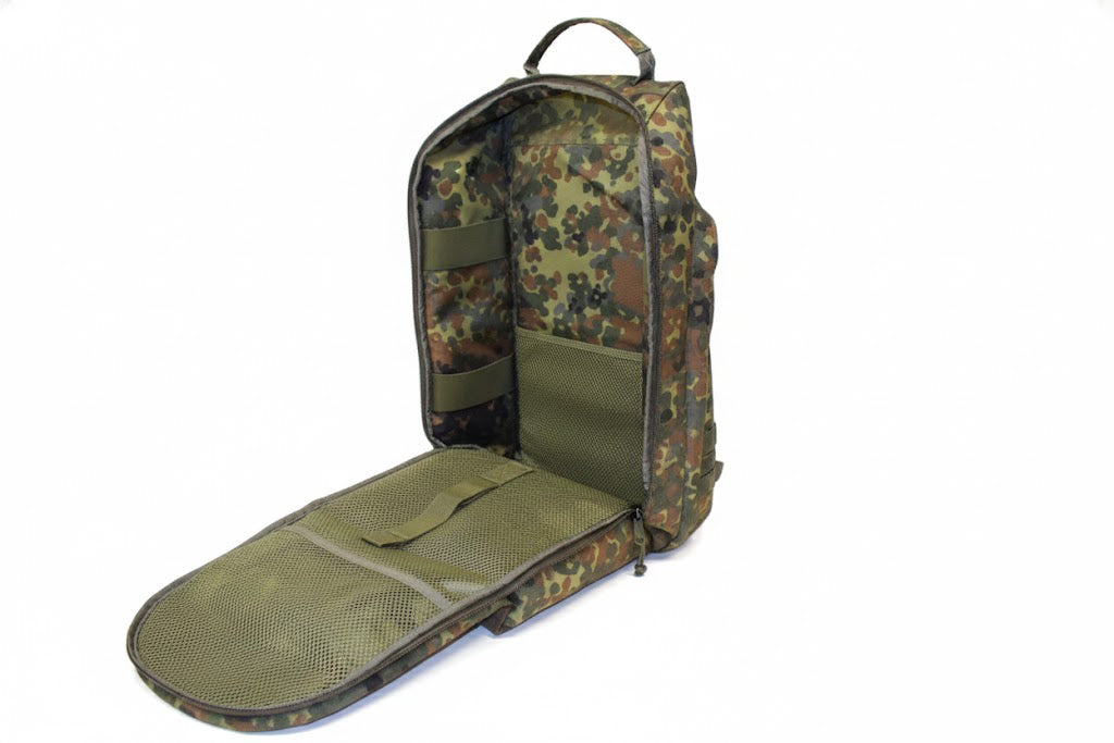 Taktischer Recon Assault Pack – 55 Liter – handgefertigt im Harz – 5-Farben-Flecktarn