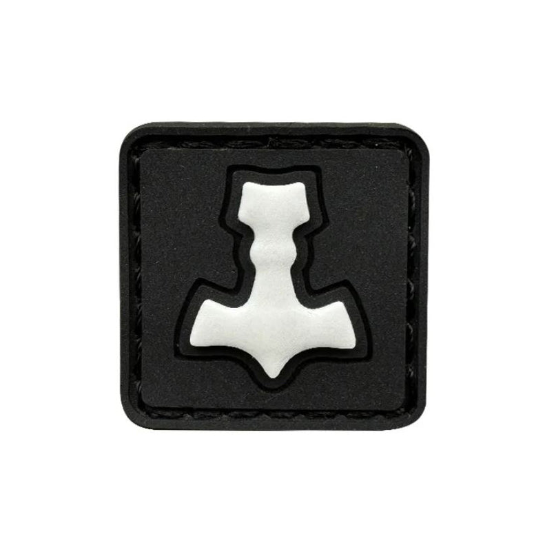 Thors Hammer Wikinger Rubber Velcro Patch Mjölnir PVC Klett Aufnäher