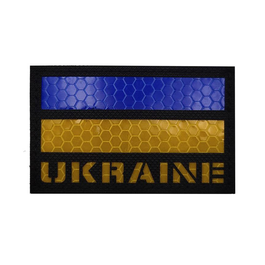 Ukraine Flag Reflector Airsoft Patch Ukrainian Flag Softair Velcro Patch