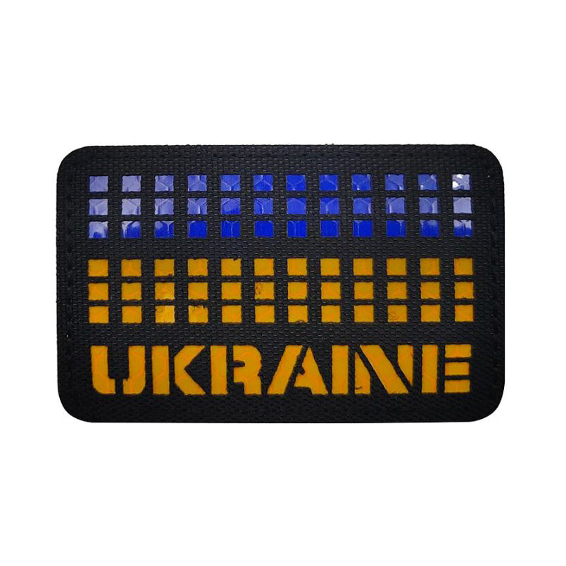 Ukraine Flagge Reflektierender Velcro Patch Ukrainische Fahne Klett Aufnäher