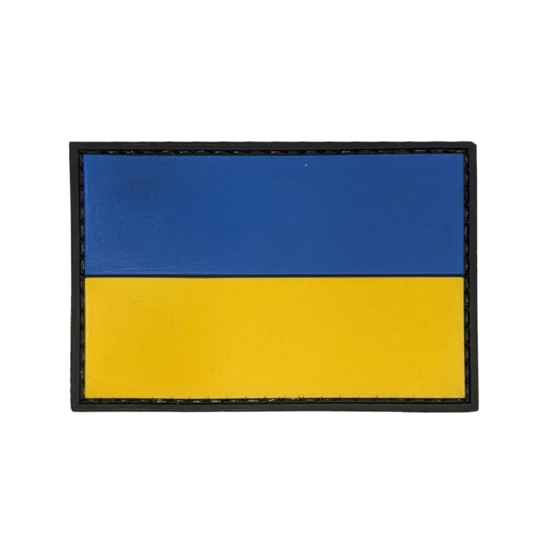 Ukraine Flagge Rubber Velcro Patch Ukrainische Fahne PVC Klett Aufnäher