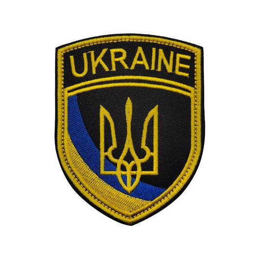 Ukraine Trysub Wappen Velcro Patch Ukrainischer Dreizack Klett Aufnäher