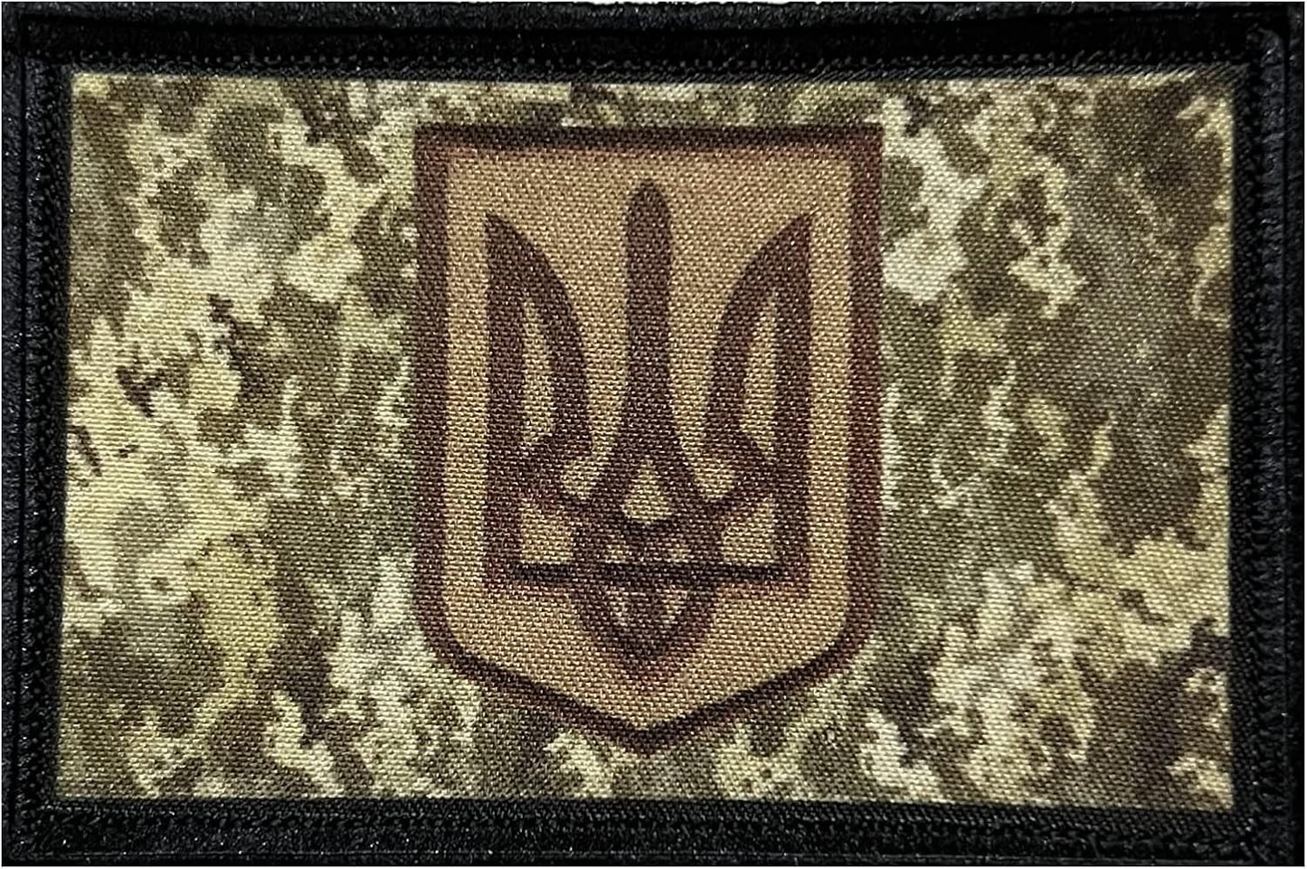 Ukraine Trysub Wappen Klett Aufnäher MM14 Camo