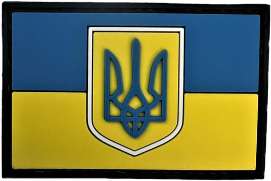 Ukraine Trysub PVC Patch Wappen Klett Aufnäher