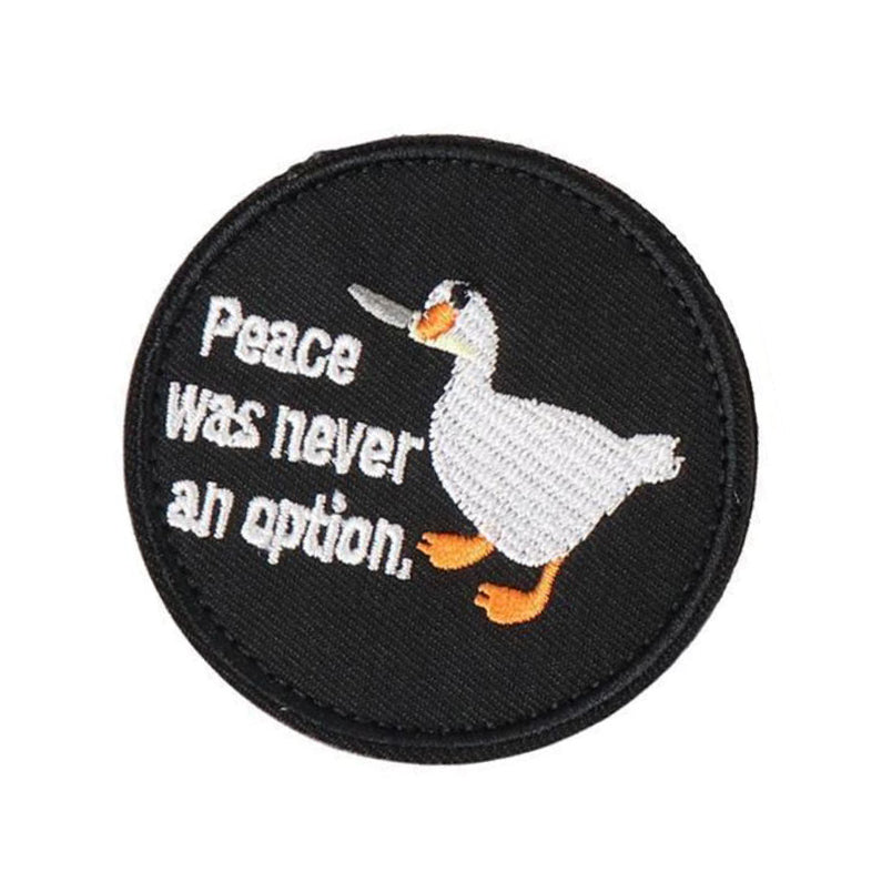 Untitled Goose Game Patch Peace Was Never An Option Softair Klett Aufnäher