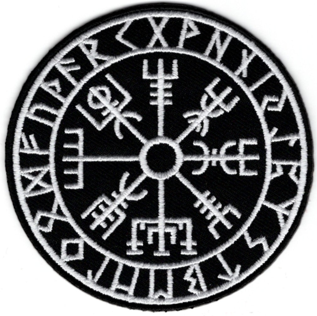 Std Rune Patch Vegvisir Viking Patch Compass Norse Rune Valhalla Viking Velcro Patch ...