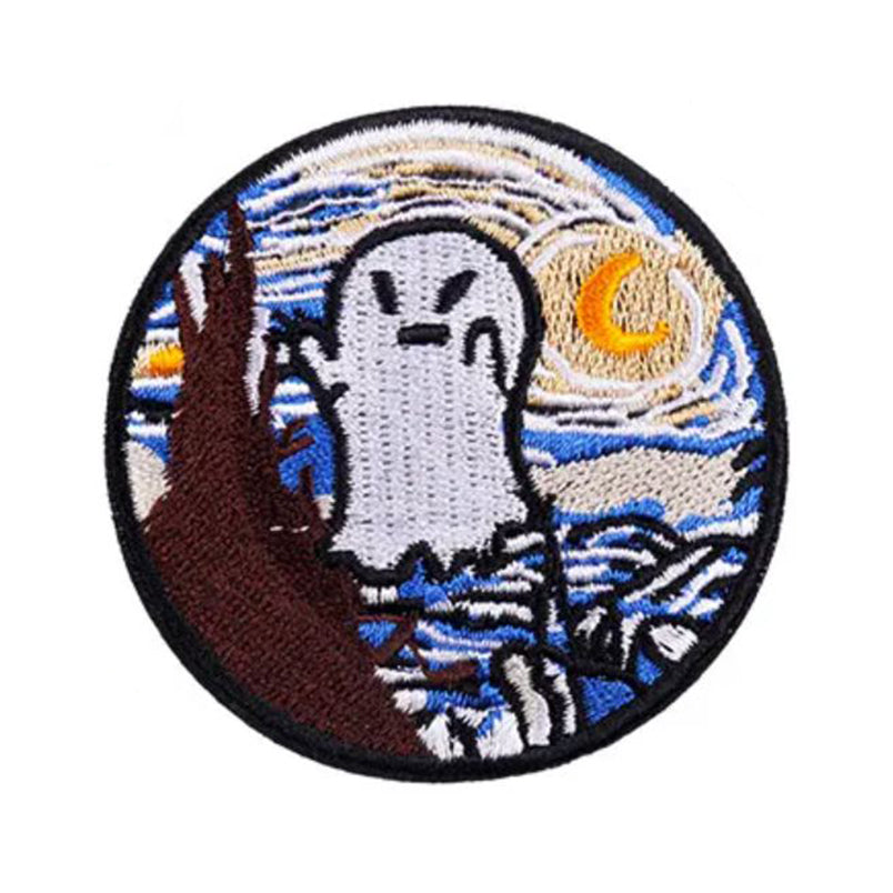 Van Gogh Ghost Bushcraft Patch Sternennacht Geist Klett Aufnäher