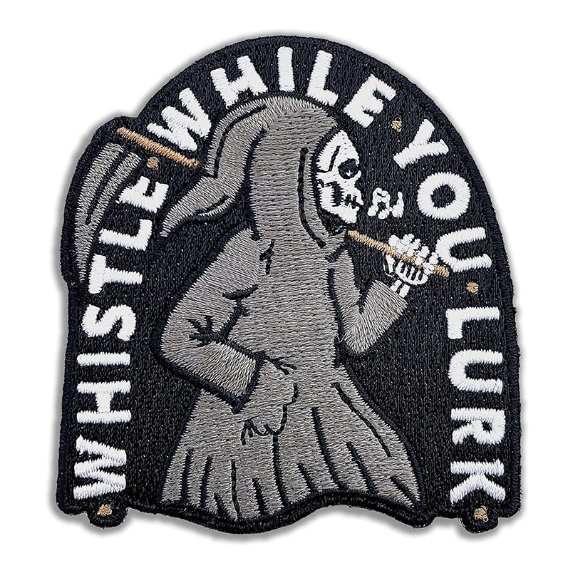 Whistle While You Lurk Airsoft Patch Sensenmann Softair Klett Aufnäher