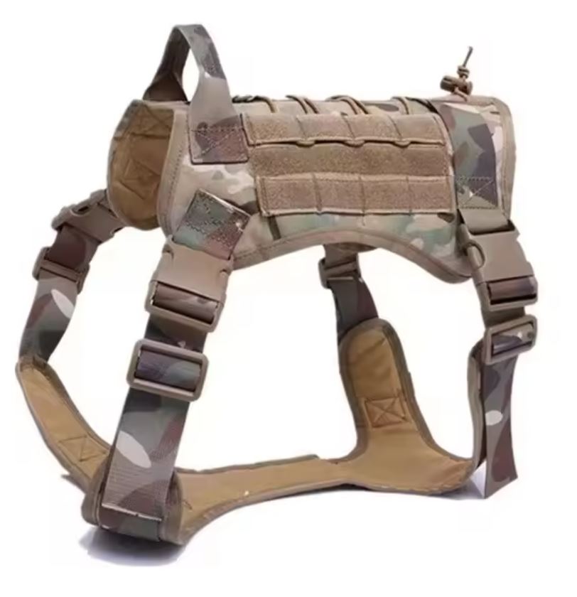 Tactical molle dog vest harness 