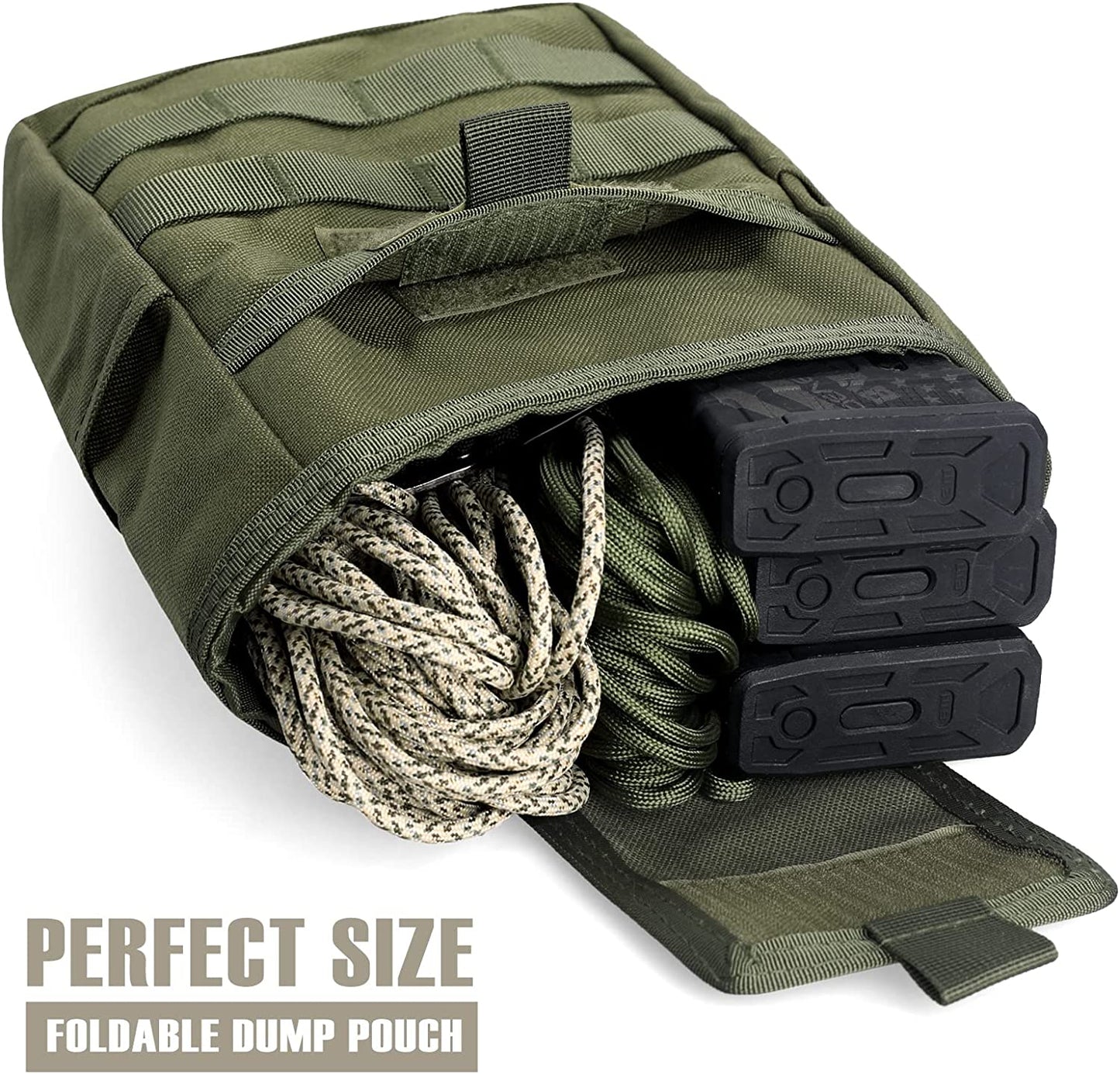 Molle Tactical Foldable Mag Dump Pouch Olive