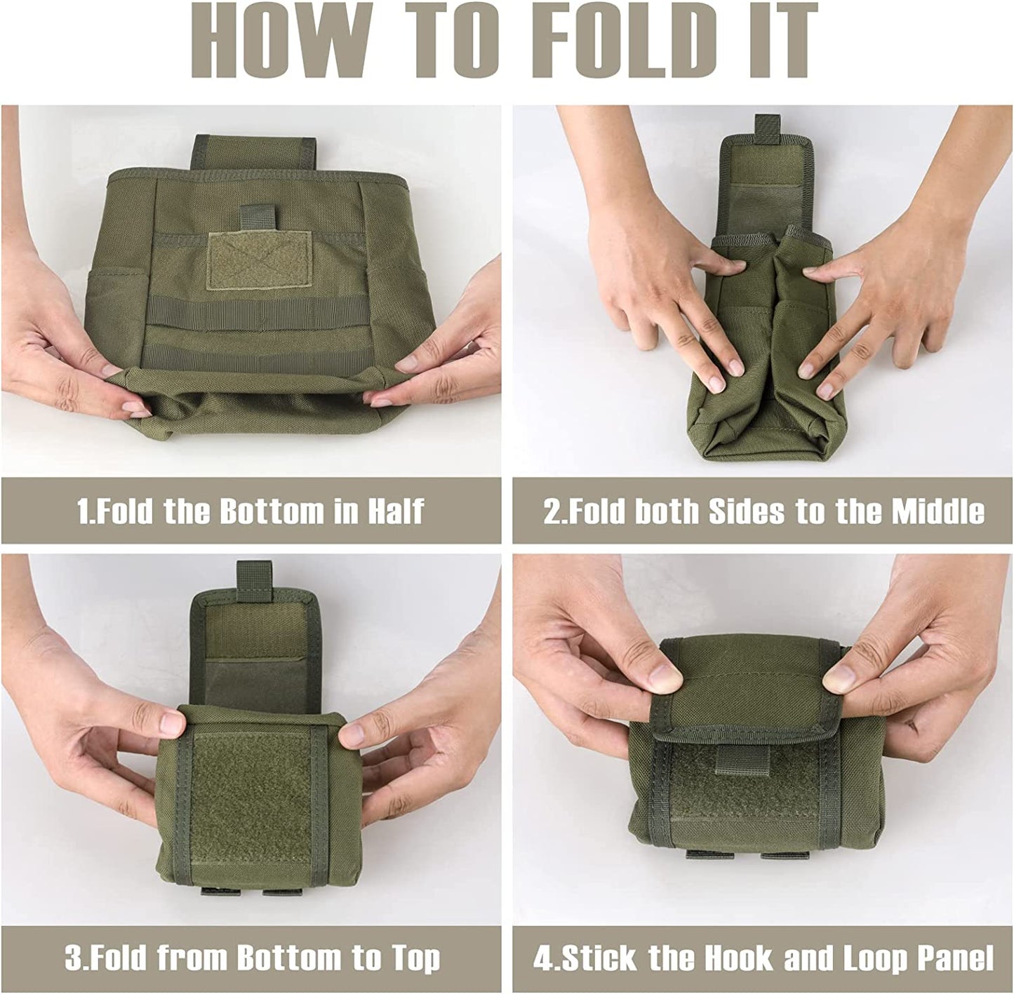 Molle Tactical Foldable Mag Dump Pouch Olive