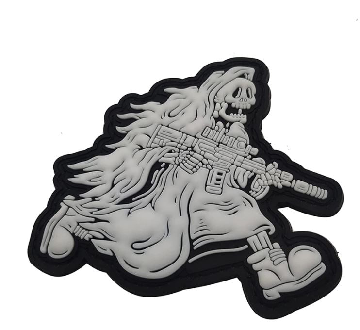 Tactical Airsoft Grim Reaper Ghost Skull Aufnäher Patch