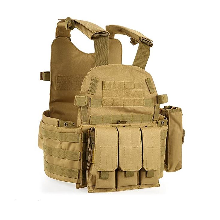 Airsoft Molle Plate Carrier "Slick" with pockets