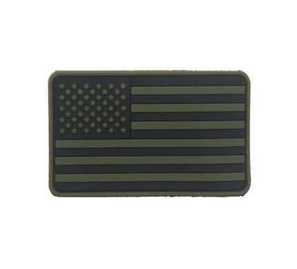 USA Flag PVC Patch Olive America Velcro United States of America Patch