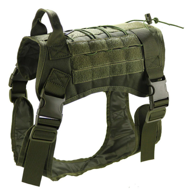 Tactical molle dog vest harness 