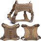 Tactical molle dog vest harness 