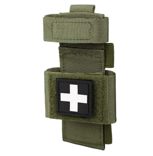 Tourniquet EMT MOLLE mount for SOF-T and CAT with Red Cross patch